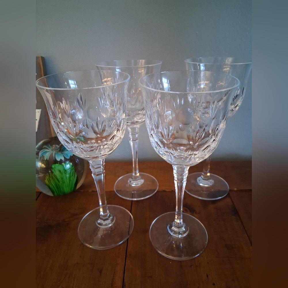 Set Of 4 Mikasa Westminster Crystal Wine Glasses